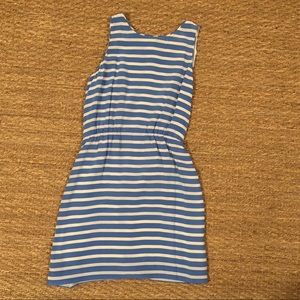 J Crew Blue and White stripped a-line dress!